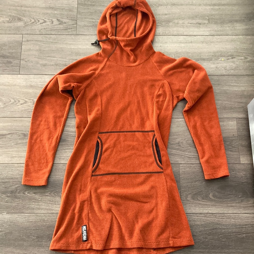 Melanzana rust fleece dress